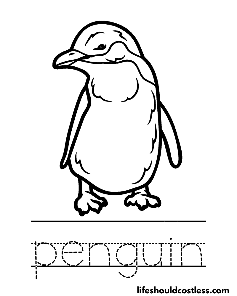 Penguin coloring pages free printable pdf templates
