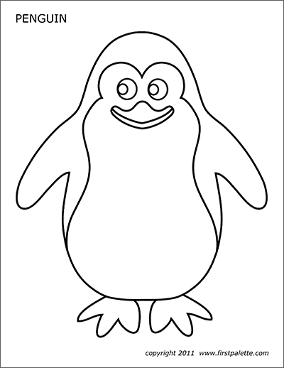 Penguin free printable templates coloring pages