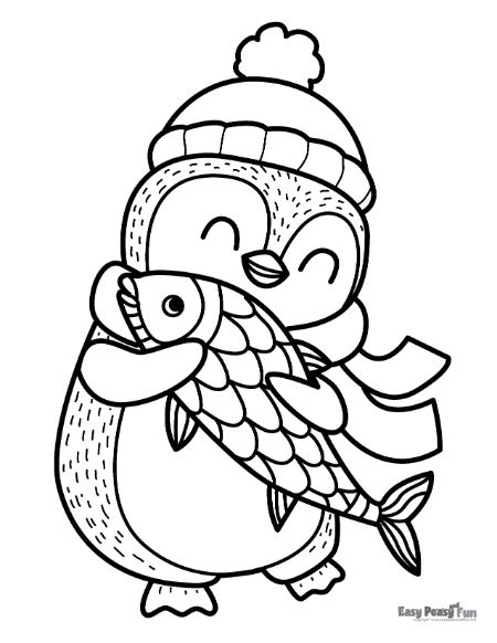 Printable penguin coloring pages