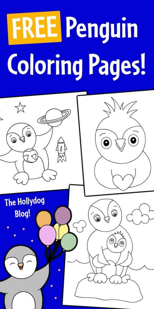Free penguin coloring pages â the hollydog blog