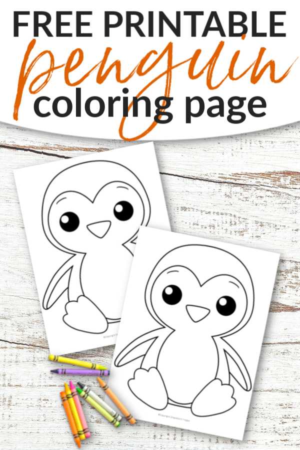 Free printable penguin coloring page â simple mom project