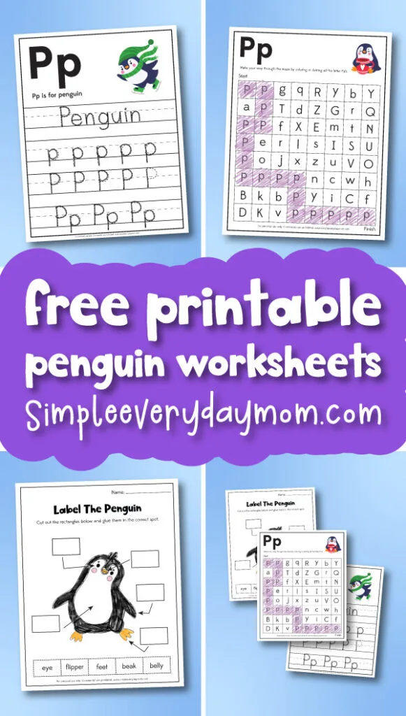 Penguin worksheets for kids free printable