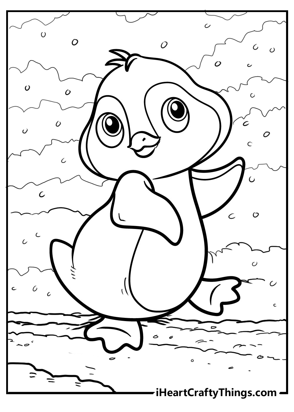 Penguin coloring pages free printables