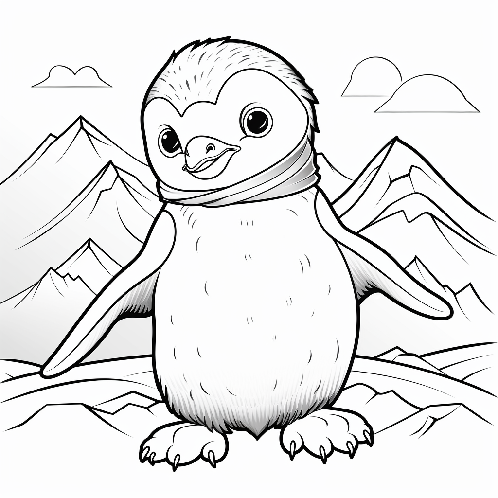 Printable penguin coloring pages