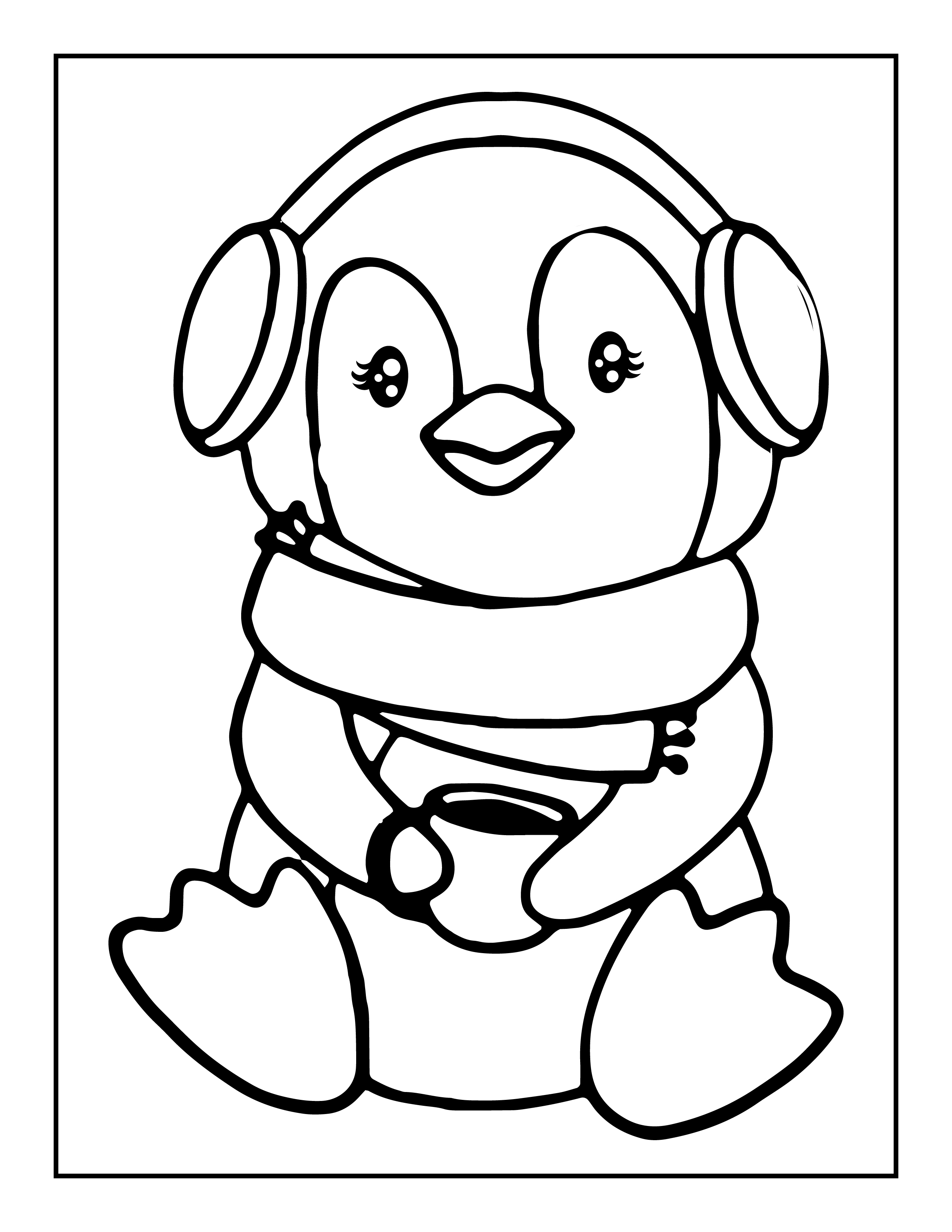 Penguin coloring pages free christmas coloring printables