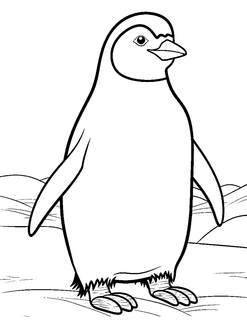 Penguin coloring pages free printable sheets