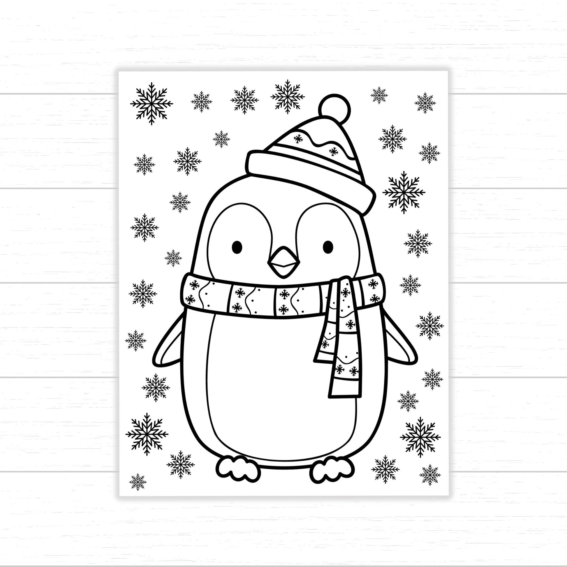 Christmas penguin coloring pages â mom wife busy life printables