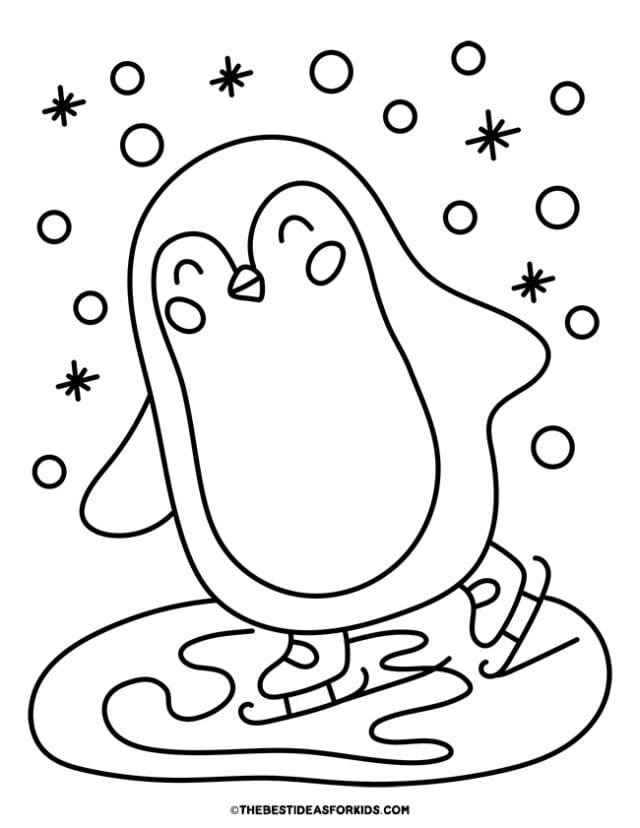 Penguin coloring pages free printables