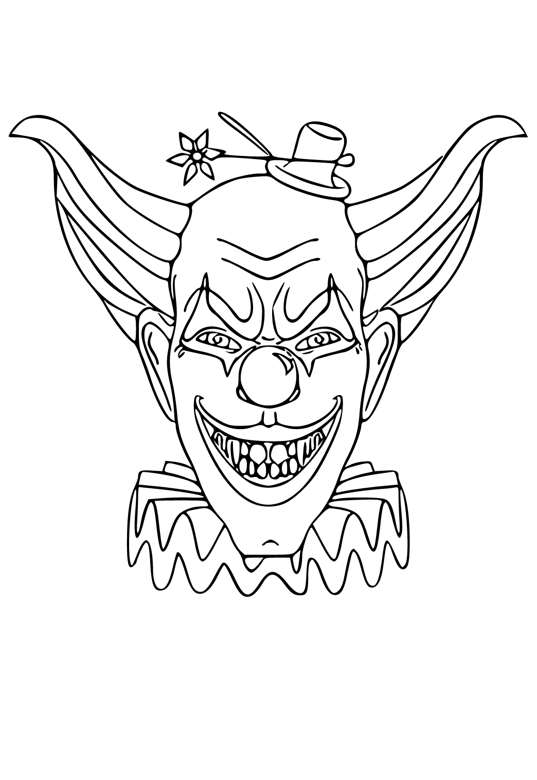 Free printable pennywise flower coloring page for adults and kids