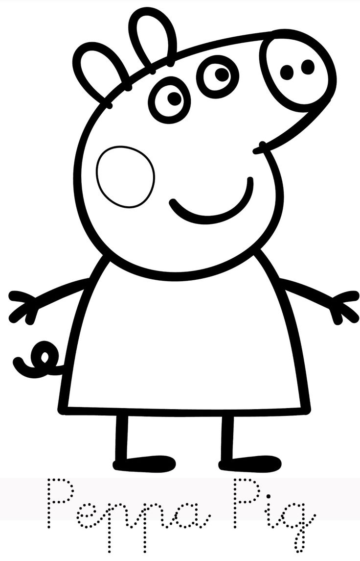 Printable peppa pig family coloring pages