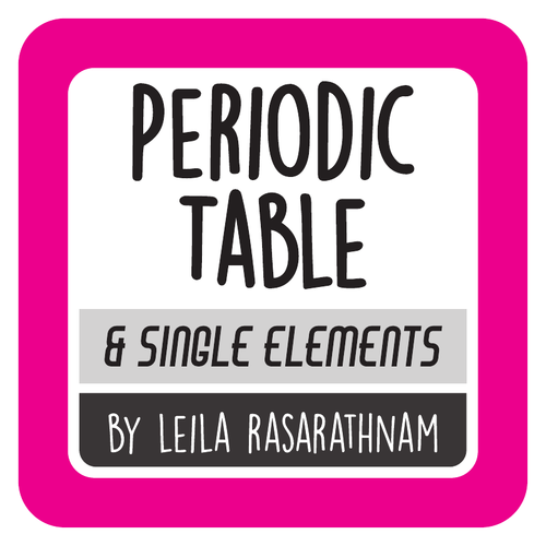 Periodic table with individual elements teaching resources