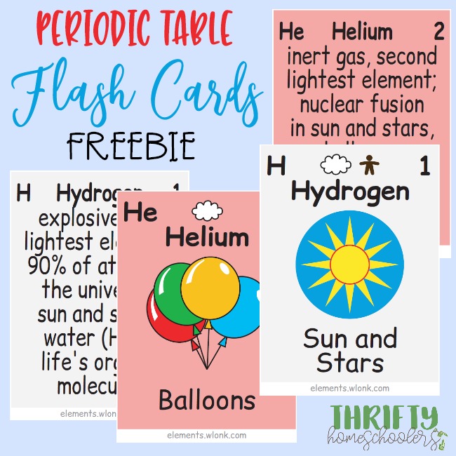 Periodic table flash cards