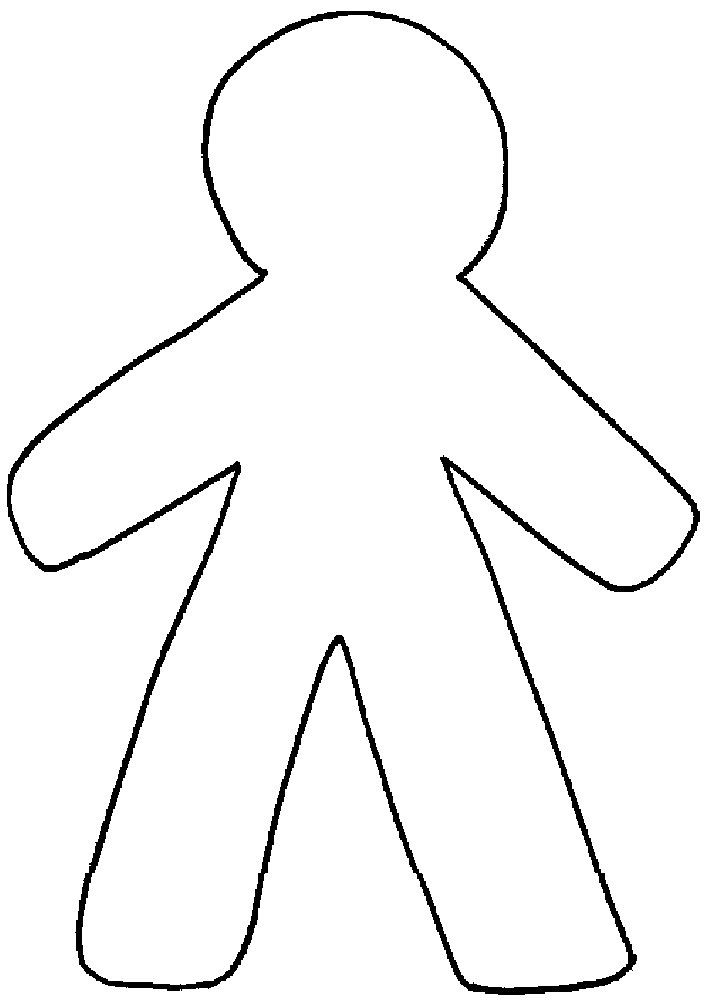 Body outline coloring body template body outline person outline