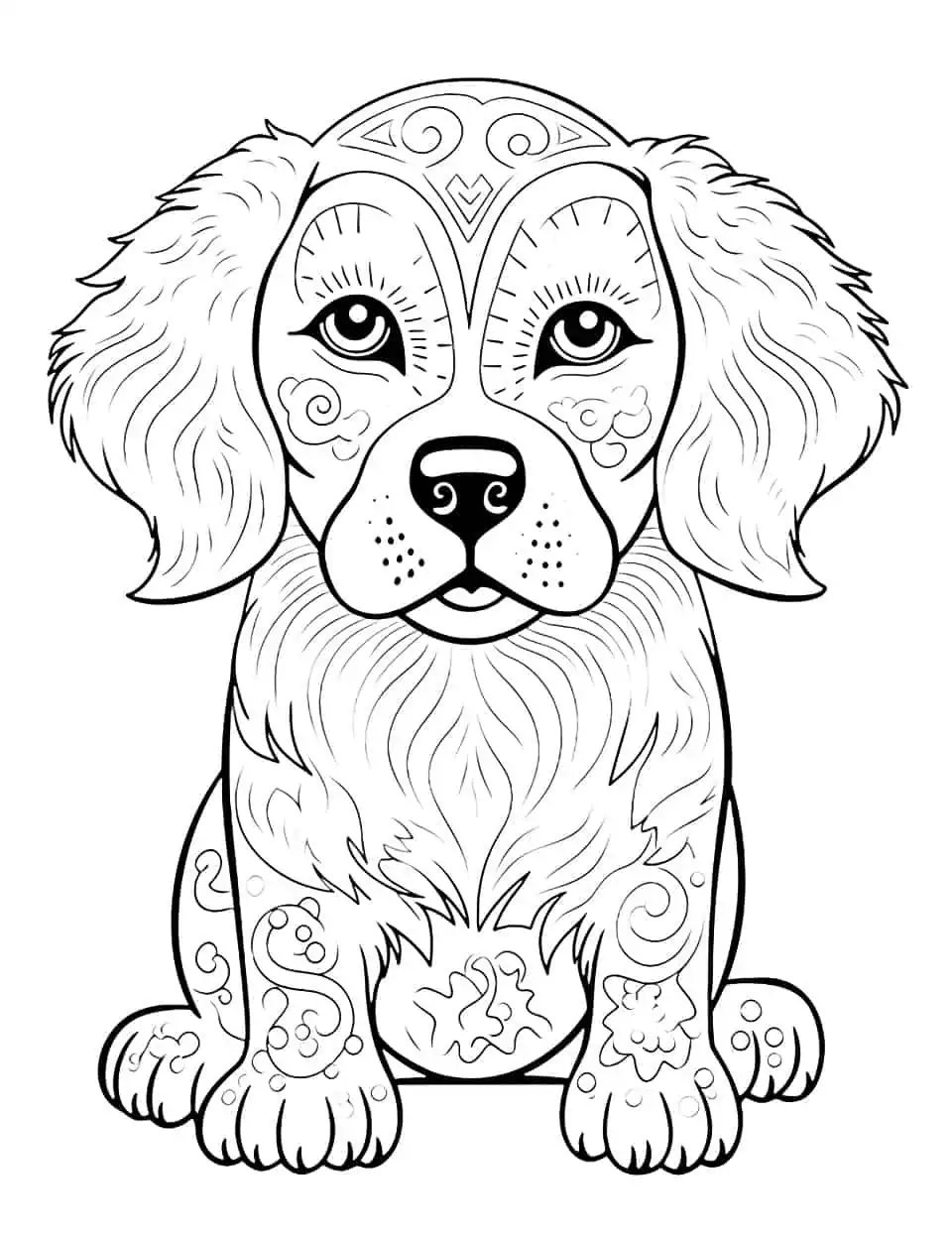 Dog coloring pages free printable sheets