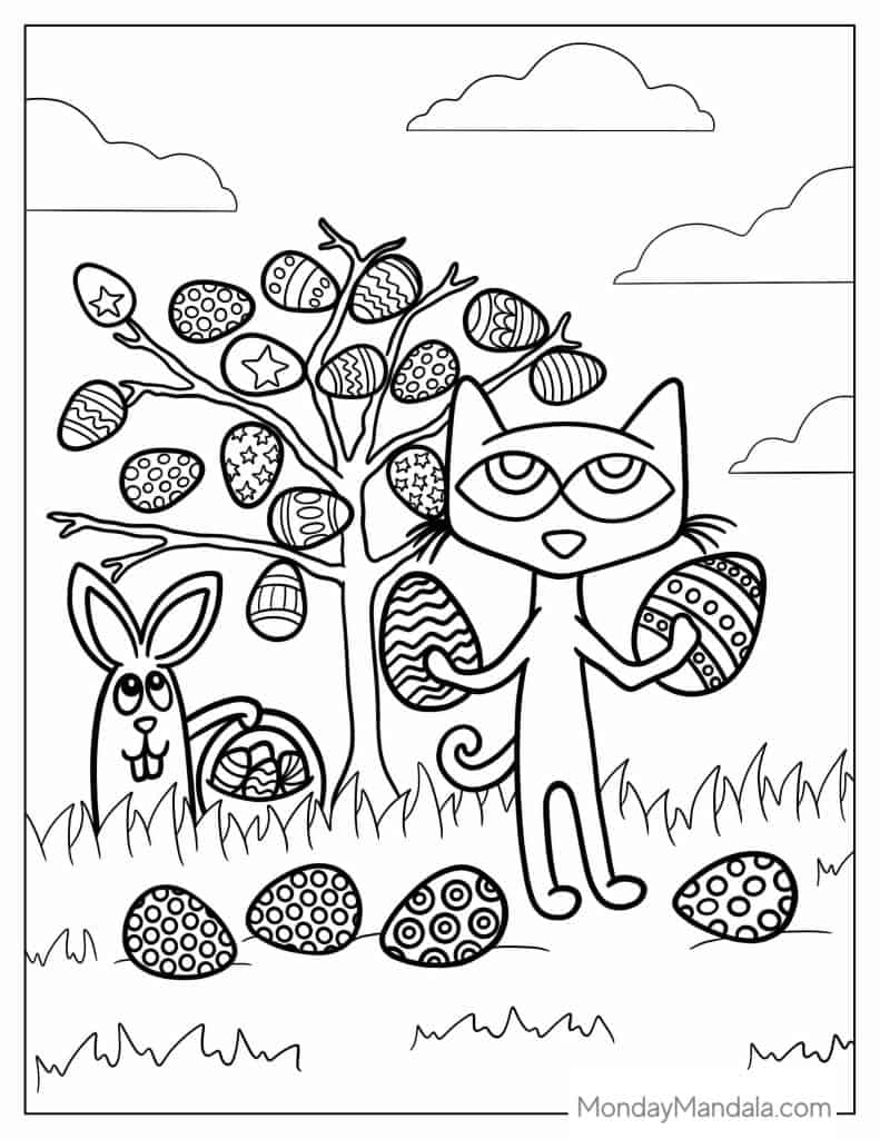 Pete the cat coloring pages free pdf printables