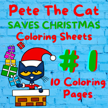 Pete the cat christmas coloring sheets