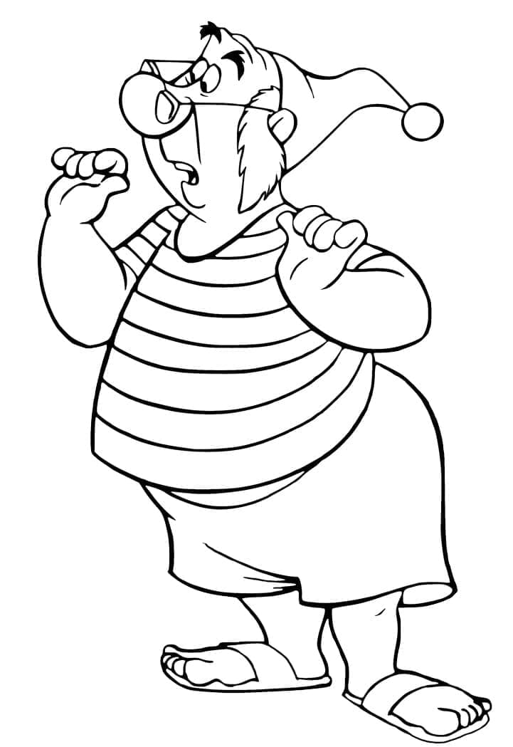 Mr smee from peter pan coloring page