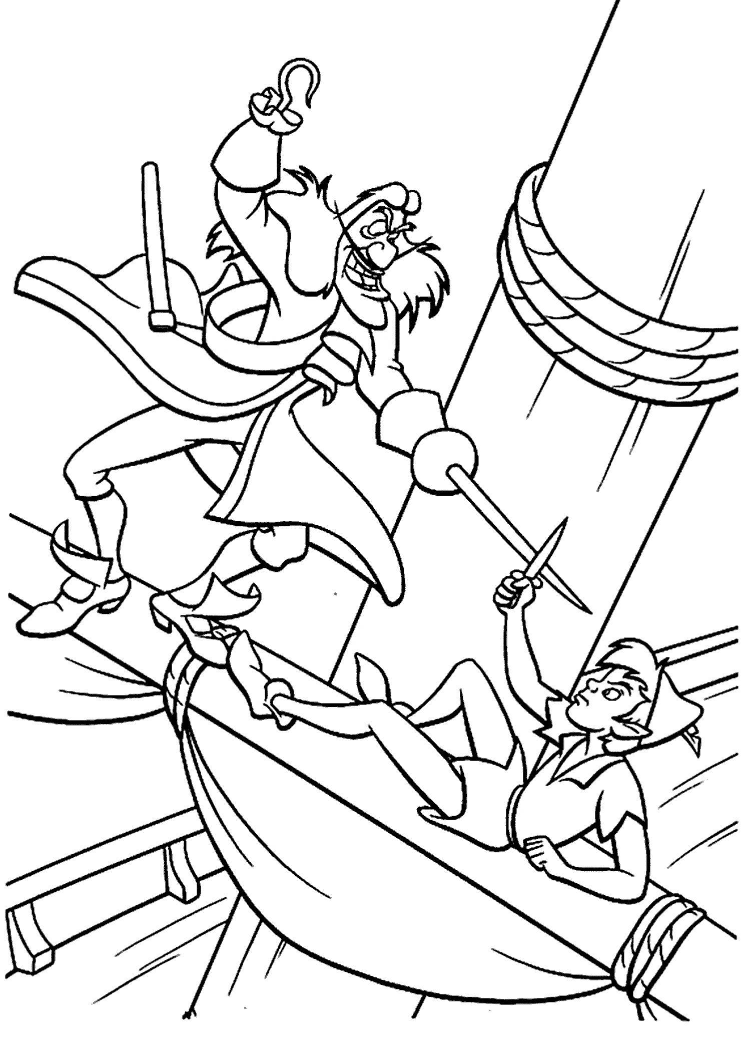 Peter pan and hook coloring pages for kids printable free tinkerbell coloring pages peter pan coloring pages disney coloring pages