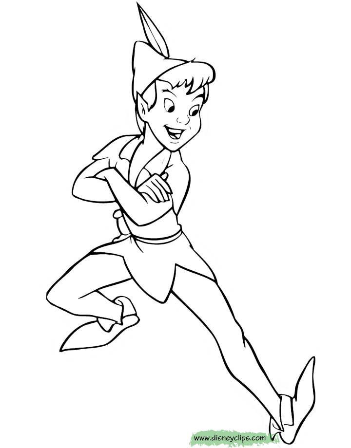 Printable peter pan coloring pages