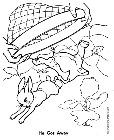 Peter rabbit story coloring pages