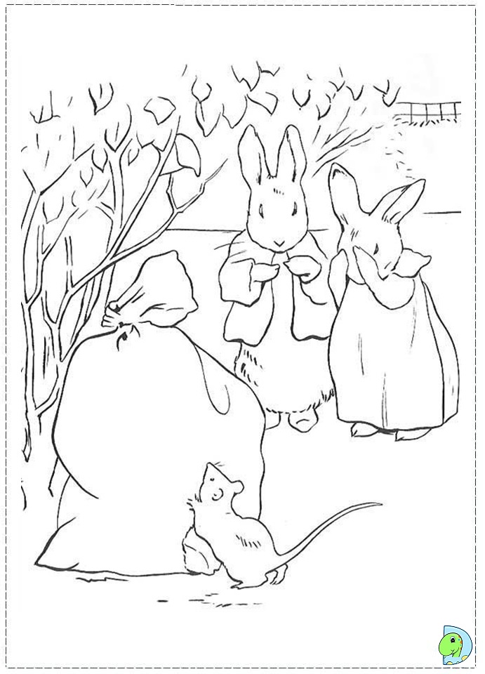 Peter rabbit coloring page