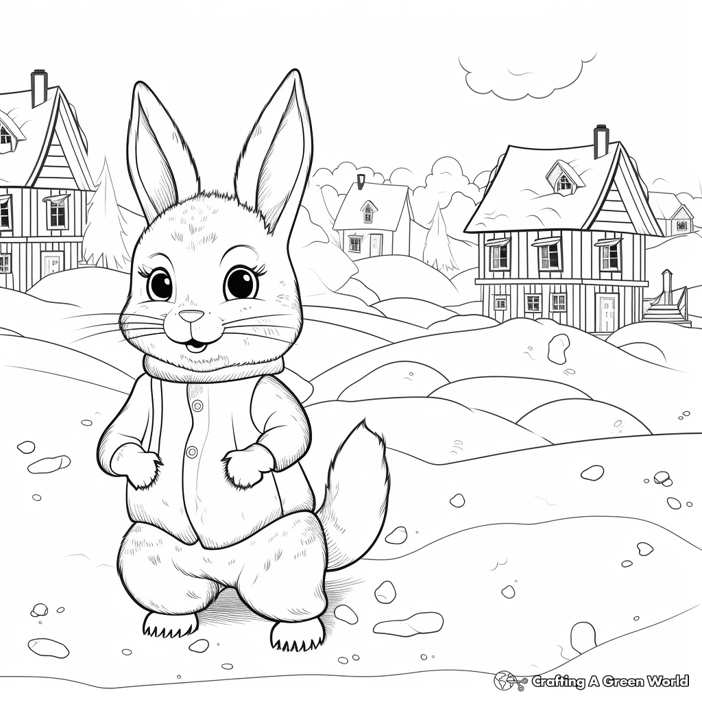 Year of the rabbit coloring pages