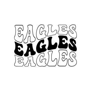 Retro wavy eagles svg for shirt cricut design