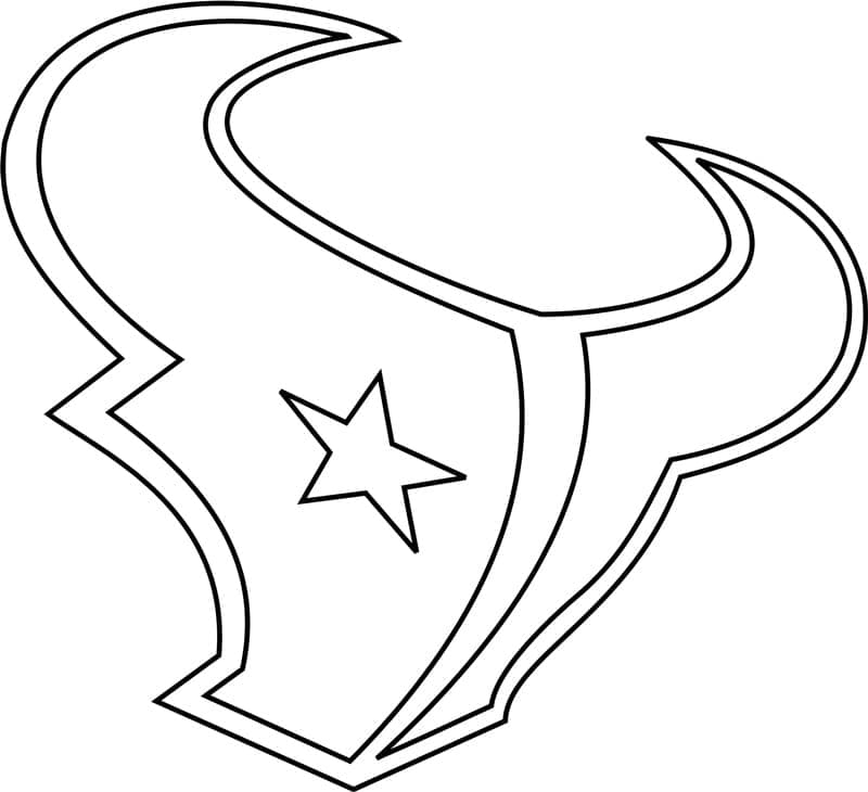 Houston texans logo coloring page