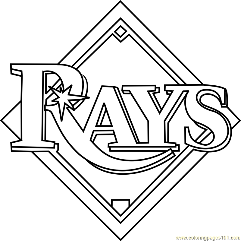 Tampa bay rays logo coloring page for kids