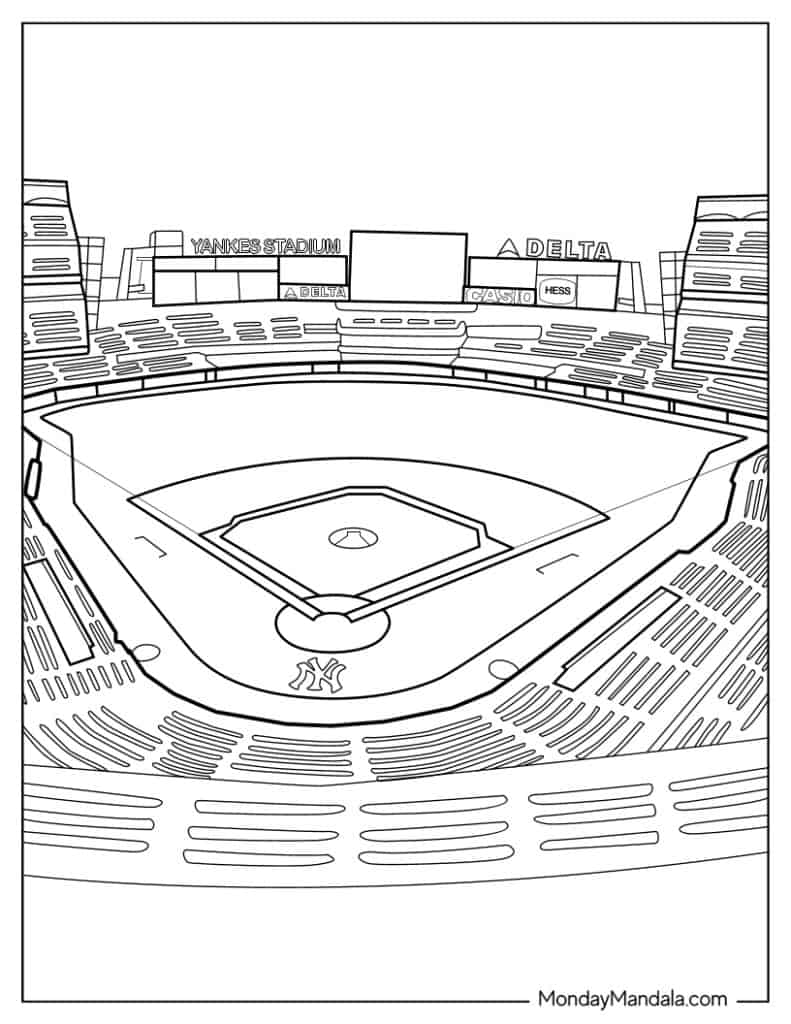 Baseball coloring pages free pdf printables