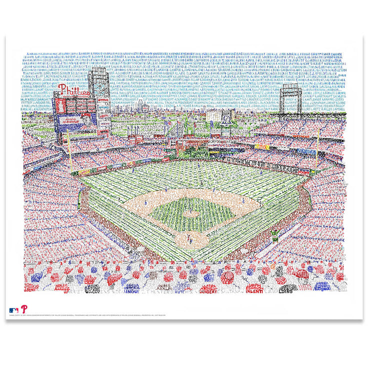 Citizens bank park phillies wall art art of words