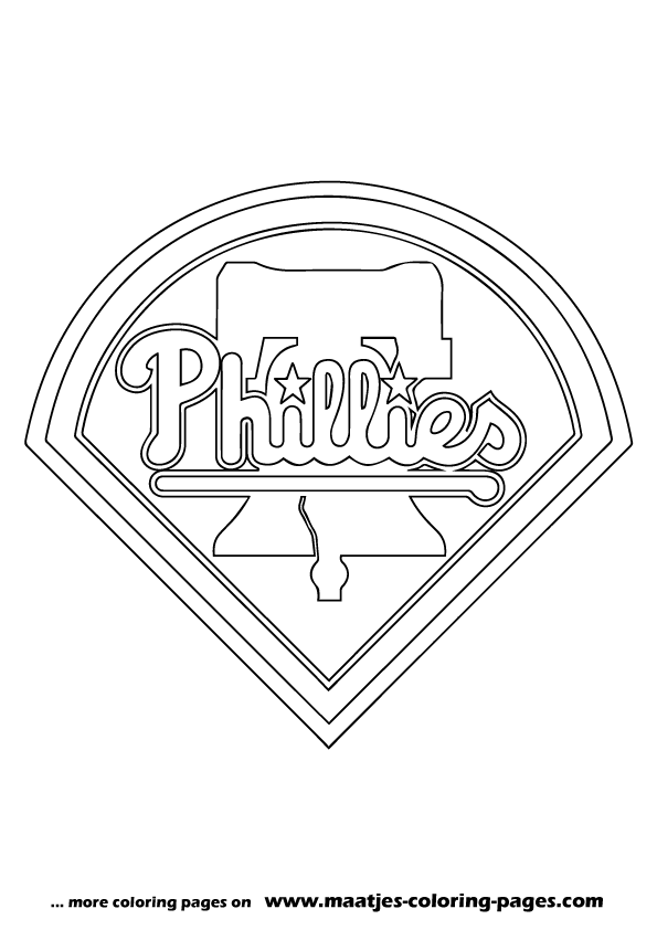 Mlb philadelphia phillies logo coloring pages