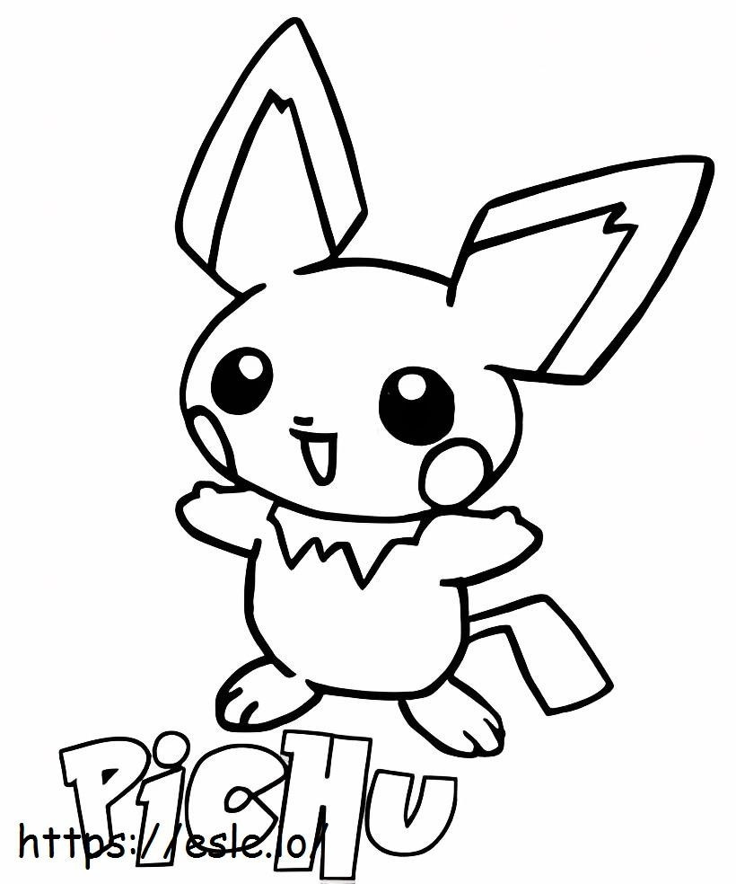 Pichu drawing coloring page