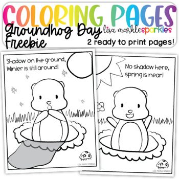 Free groundhogs day coloring page activity tpt