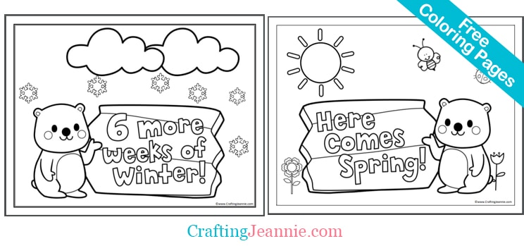 Groundhog coloring pages free printable