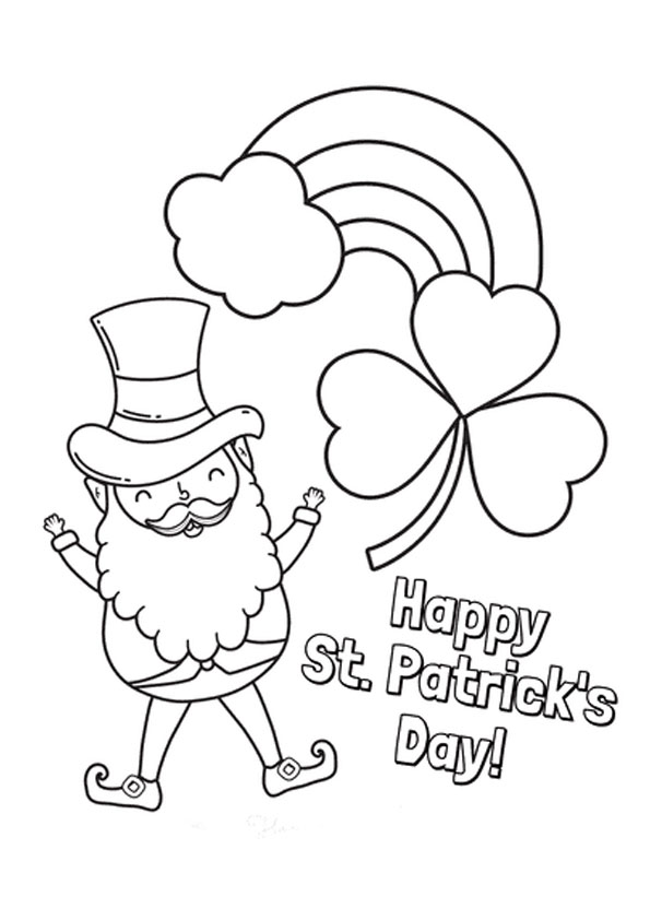 St patricks day colouring pages for kids