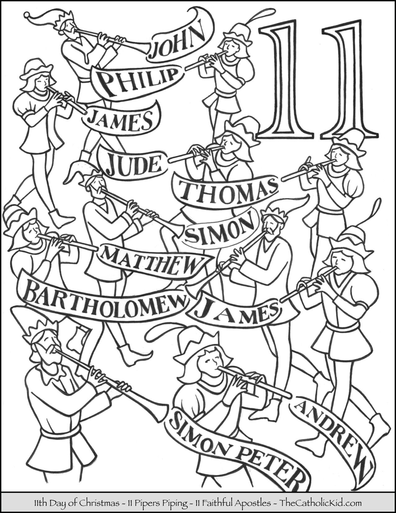Days of christmas coloring pages