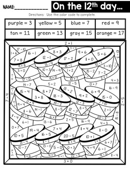 Days of christmas coloring pages