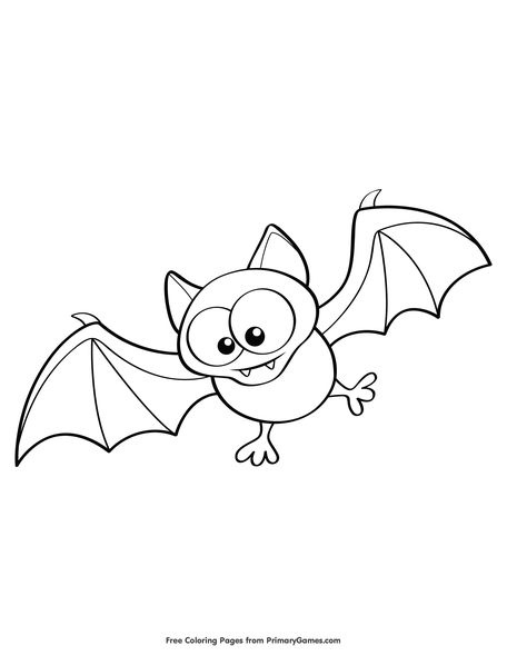 Cute bat coloring page â free printable pdf from