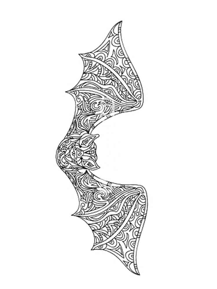 Bat coloring pages for adults