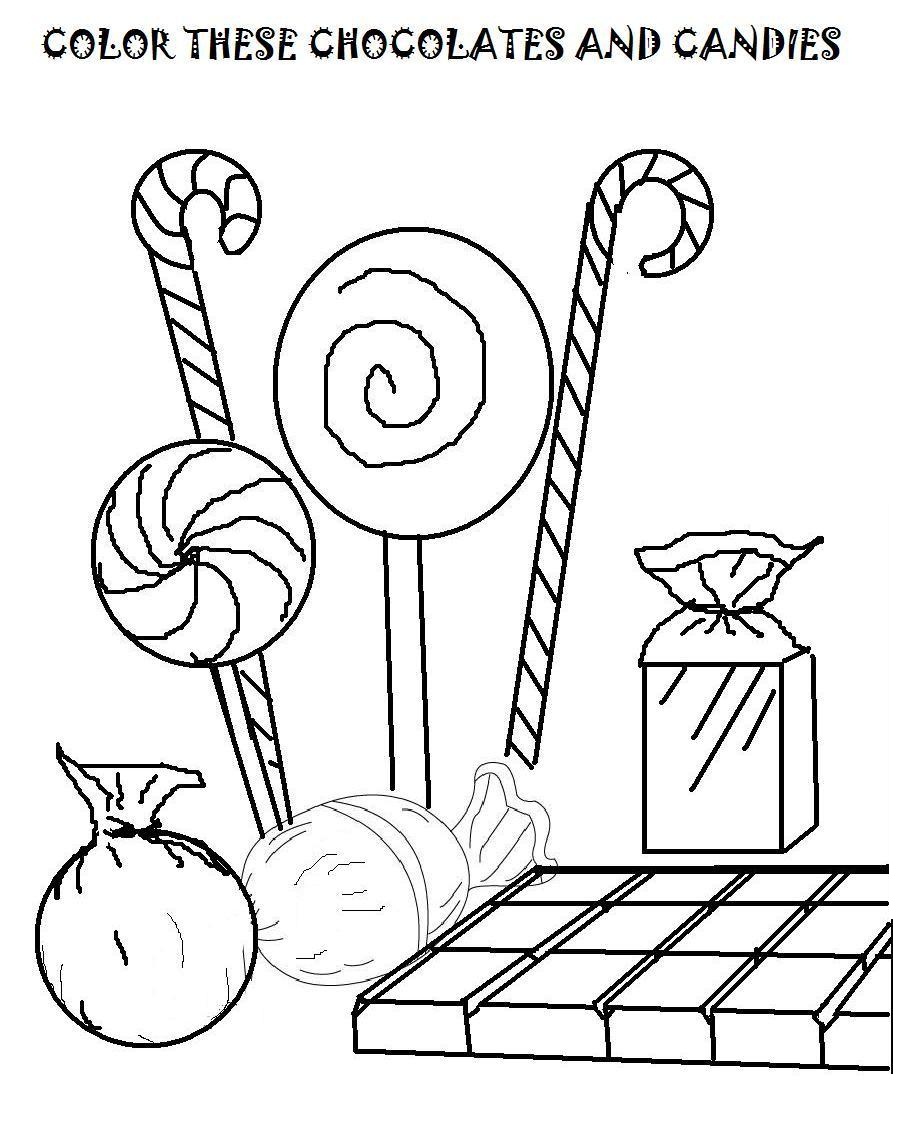 Free printable candy coloring pages for kids