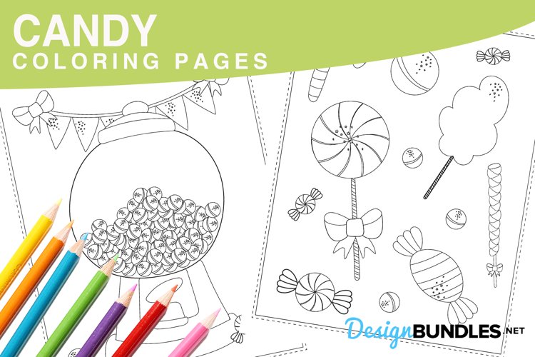 Candy coloring pages