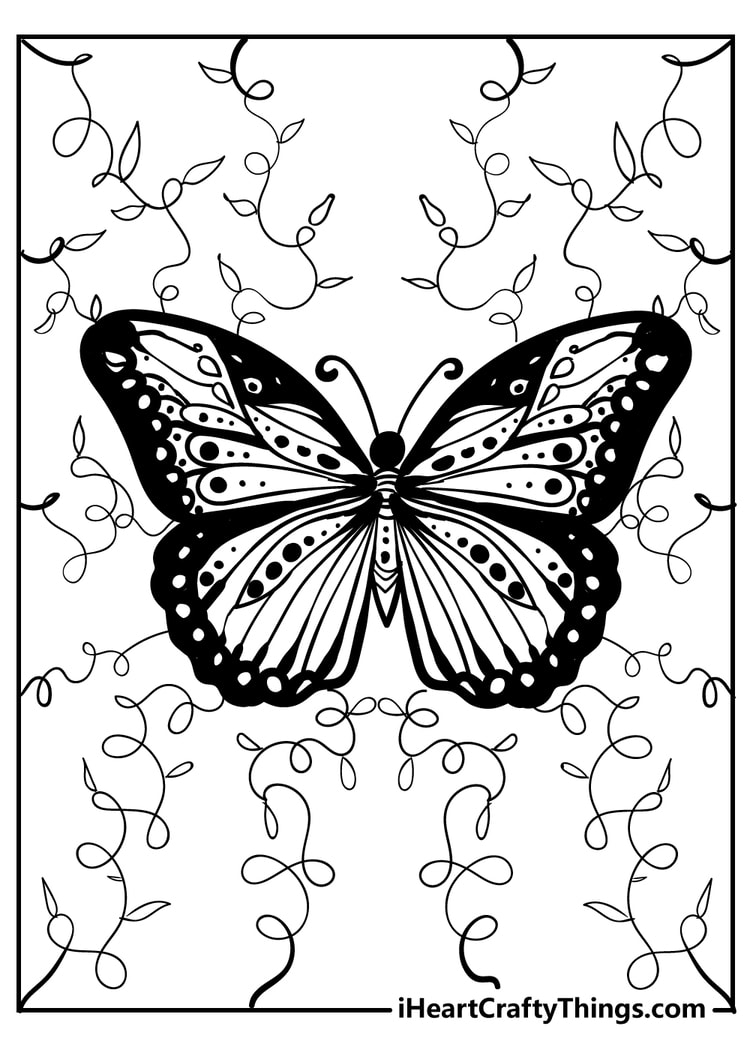Butterfly coloring pages free printables