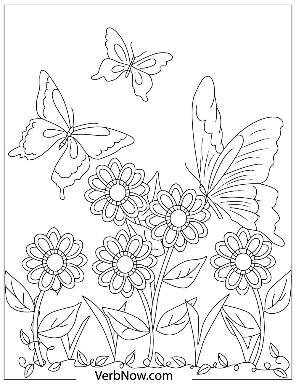 Free butterflies coloring pages for download printable pdf