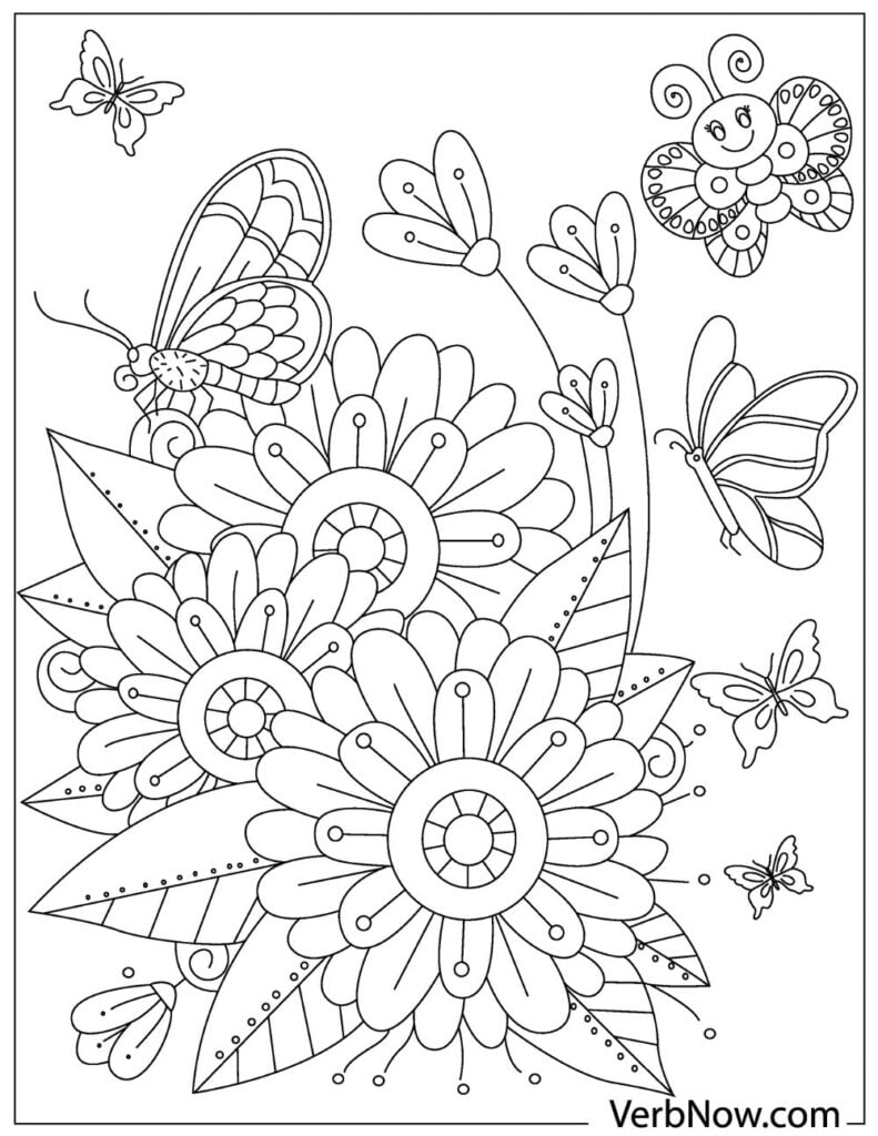 Free butterflies coloring pages for download printable pdf