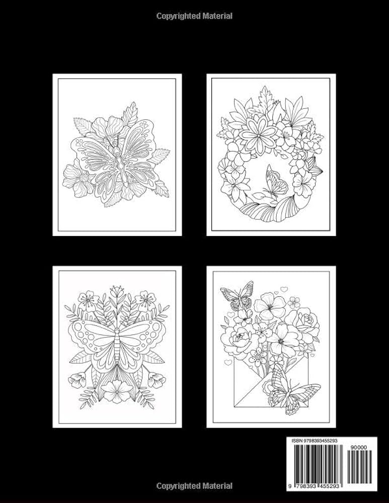 Large print butterflies and flowers easy coloring book an bold easy coloring pages with relaxing flowers butterflies for beginners adults seniors women men leoy cico books