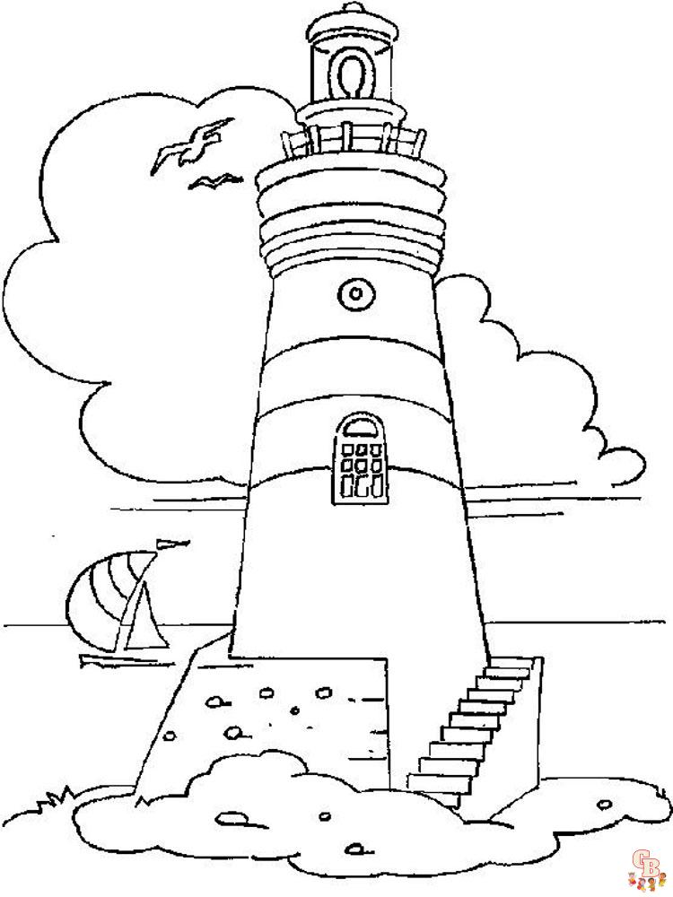 Lighthouse coloring pages printable free sheets for kids