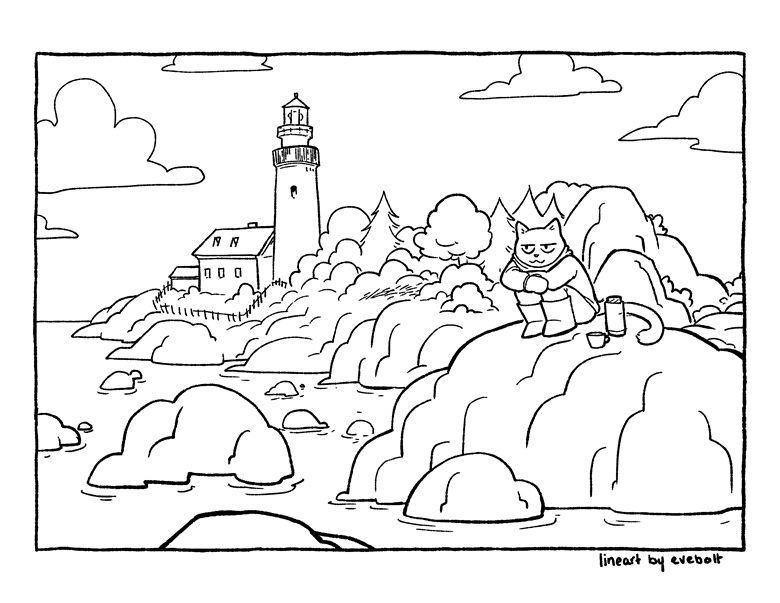 Lighthouse coloring page