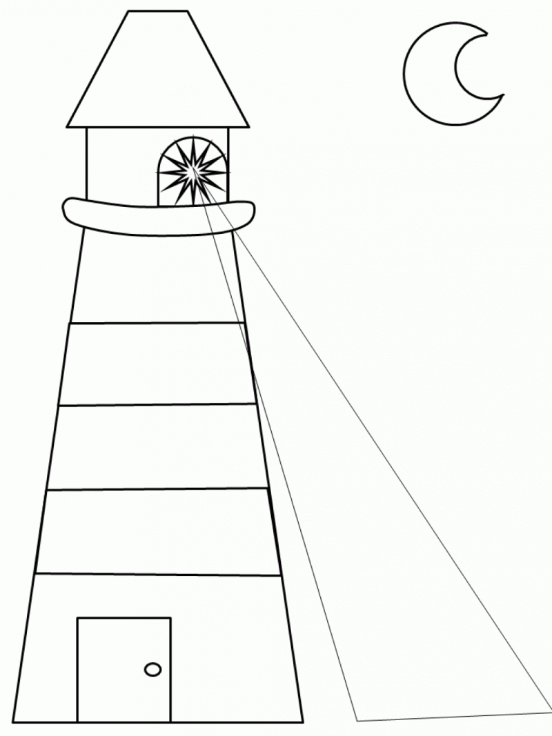 Free printable lighthouse coloring pages for kids