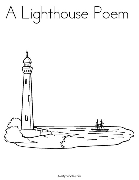 A lighthouse poem coloring page